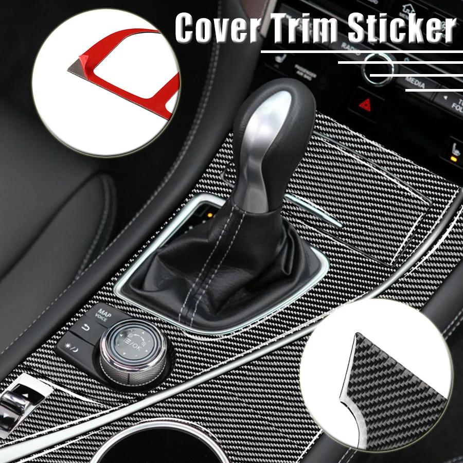 

Real Carbon Fiber Console Water Cup Holder Gear Shift Panel Trim For Infiniti Q50 Q60