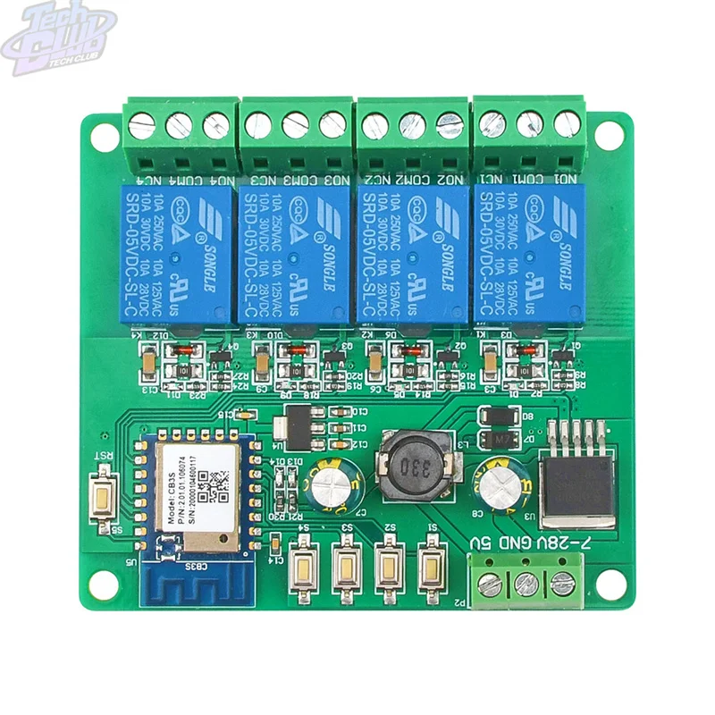 Doodle สี่ WIFI รีเลย์รีโมทโมดูลโทรศัพท์มือถือ ESP8266 ESP Series โทรศัพท์ APP ควบคุมสมาร์ท AC/DC