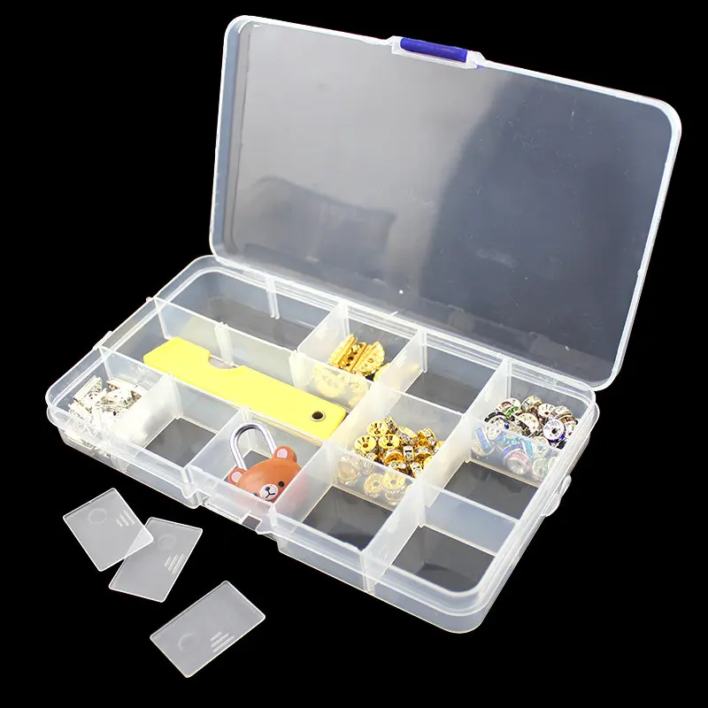 Plastic Jewellery Box with Adjustable Compartments