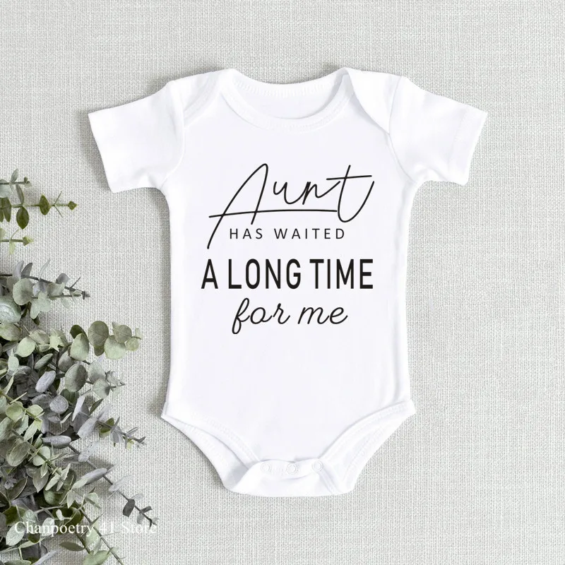 Daddy Mommy Waited A Long Time for Me Baby Girls Boys Jumpsuit Newborn Print Bodysuits Summer Kids Cute Clothes 0-18Months