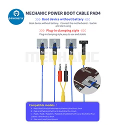 Mechanic iBoot Control cable PAD4 DC Power Supply Boot Test Cable without battery for iPad mini IPAD Pro Air 1234 Maintenance