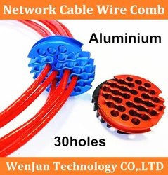 Upgrade Aluminum 30holes Network cable Comb for category 5/ category 6 Machine Wire Harness Arrangement tidy tools for computer