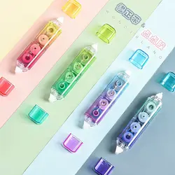 Mohamm 1 Pc Correction Tape PET 5mm*4m/5mm*3m Dispensing Rainbow Gradient Color Double Heads Creative Stationery School Supplies