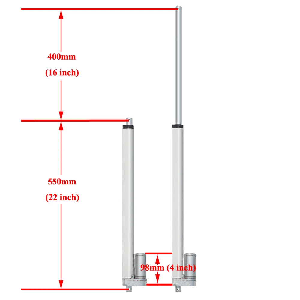 LCD Single Axis Sunlight Tracker Controller W/ 1500N 400mm 16\