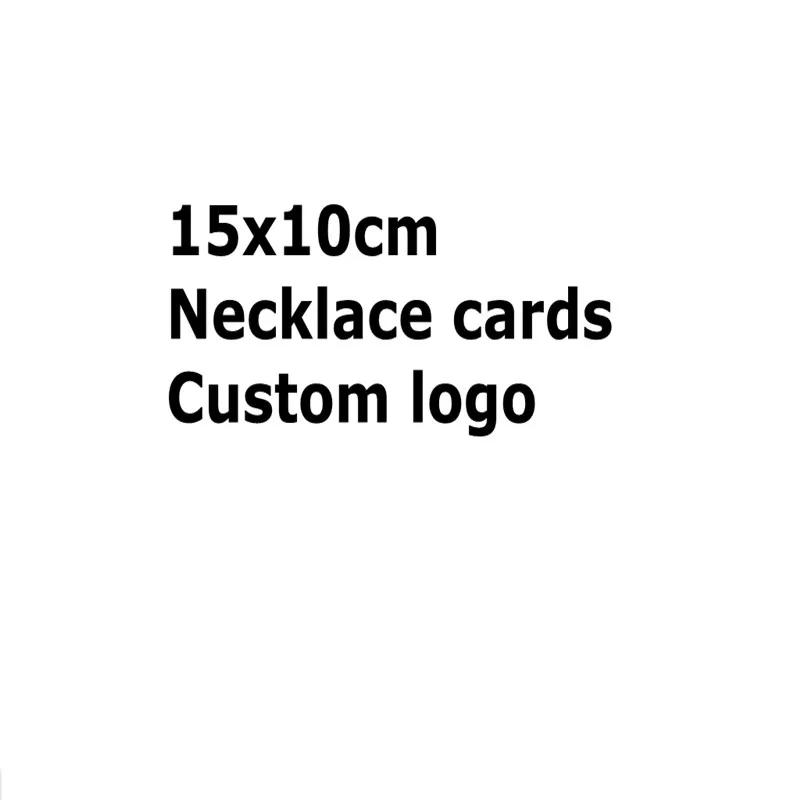 10000pcs 15x10cm White Necklace Cards Custom Logo