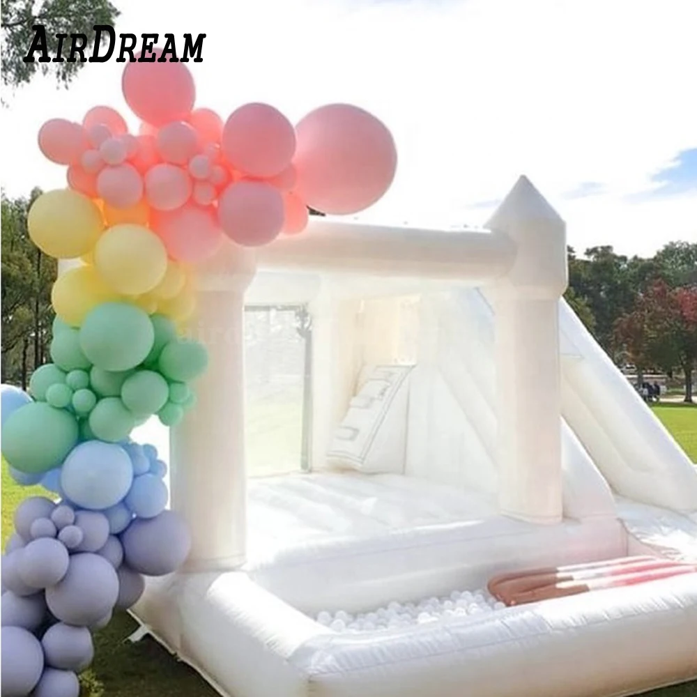 Inflatable pink Bounce House Bouncer castles Wedding Bouncy Castle jumper With Slide ball pit For Kids