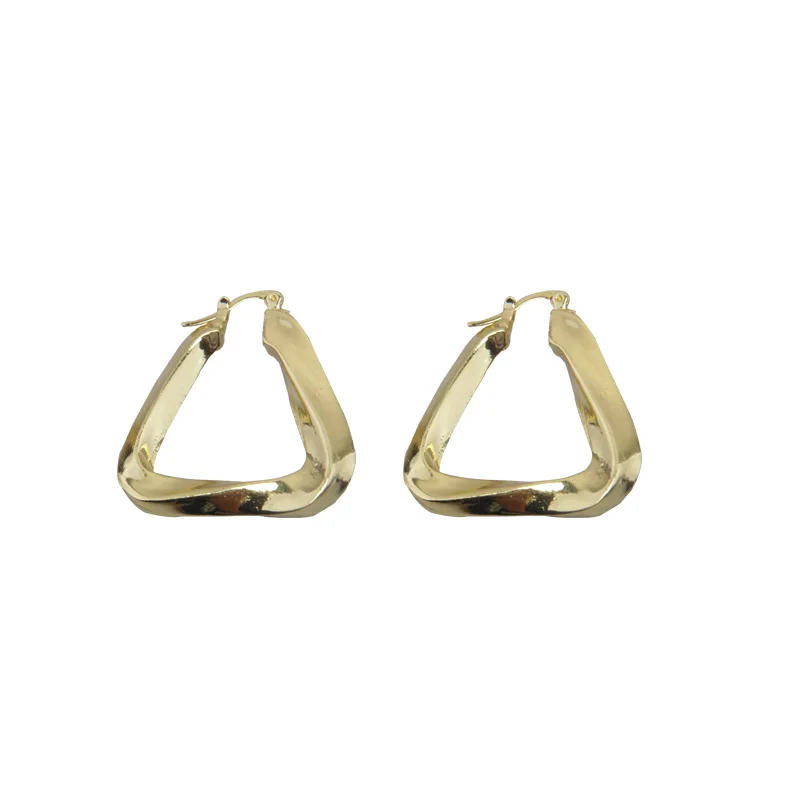 2020 Hiphop Metal Triangle Hoop Earrings for Women Vintage Geometric Earring Femme Brincos Rock Jewelry Wholesale