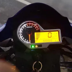Universal Motorcycle 15000RPM Digital LCD Odometer Speedometer Tachometer Instruments with Speed Sensor 1-6 Gear Motocycle