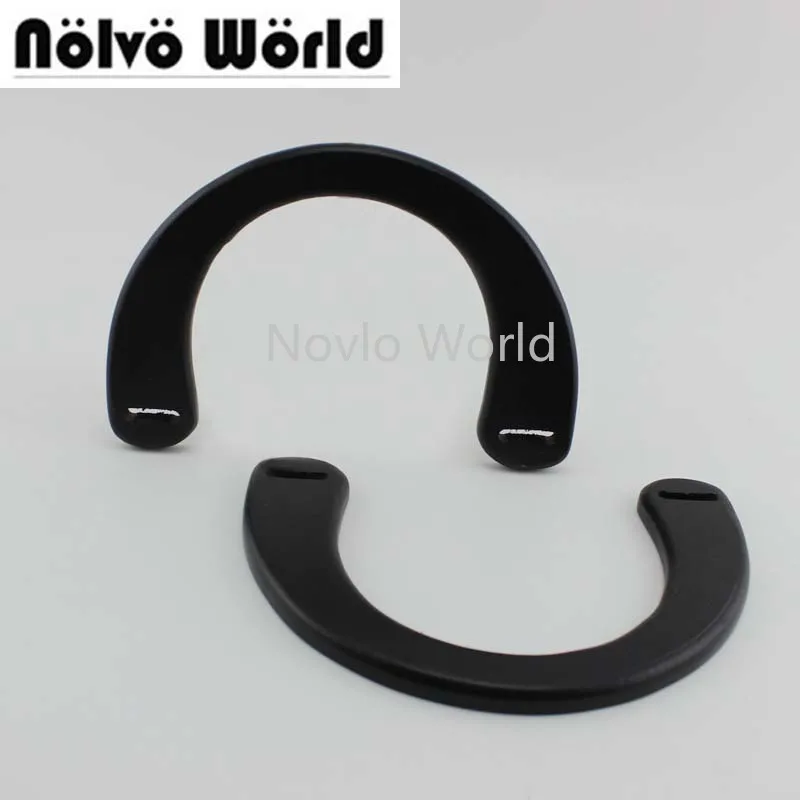 

4-10 Pieces,18.5X12.5cm Black Arch Plywood Top Handles For Design Women Bag Purse Handle Wood Bag Handles Crafts Material