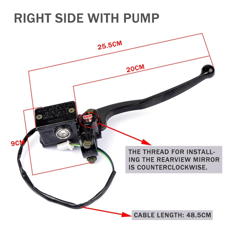 Motorcycle Handle Brake Fluid Caliper Master for Yamaha 125Cc YBR 125 Front Brake Hydraulic Pump Cylinder Assy