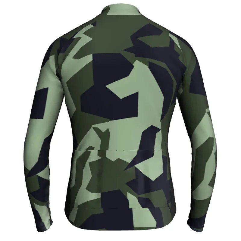 Cycling Jersey Outdoor Military Man Army Jacket MTB Bike Long Camo Shirt Race Sports Wear Road Ride Mountain Pocket Bicycle Top