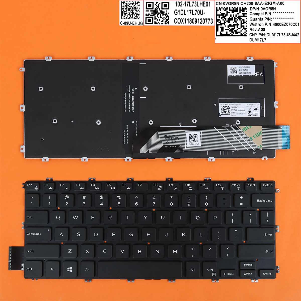 

new Laptop Keyboard For Dell Precision M3510 M3520 M7510 M7520 M7720 Latitude E5550 E5570 Series US Backlit Without Frame