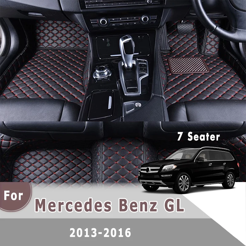 

RHD Custom Car Floor Mats For Mercedes Benz GL 2016 2015 2014 2013 7 Seats Car Accessories Interior Styling Decoration Carpet