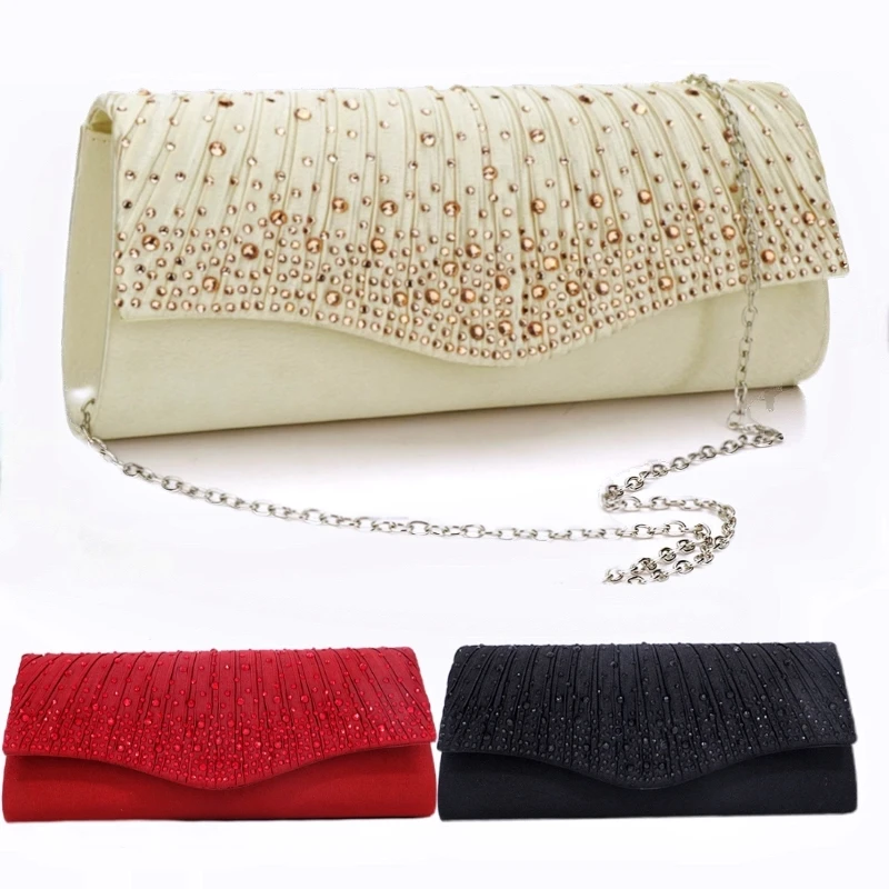 White Women Wedding Purse Rhinestone Evening Party Clutch Bag Elegant Handbag Prom Bolsa Feminina Pink Clutch Female 2021 New