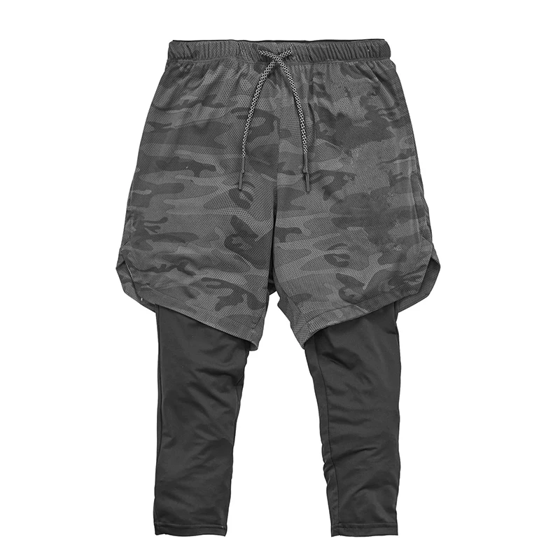 Pantalones cortos deportivos 2 en 1 para hombre, Shorts de alta calidad para entrenamiento de fútbol, trotar, secado rápido, gimnasio, Fitness