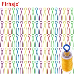 FLRHSJX-Clips de bobina de costura de 10/30 piezas, 2,64 pulgadas, Clip de hilo largo de colores mezclados, soporte de almacenamiento de carrete, herramientas de Clips de costura