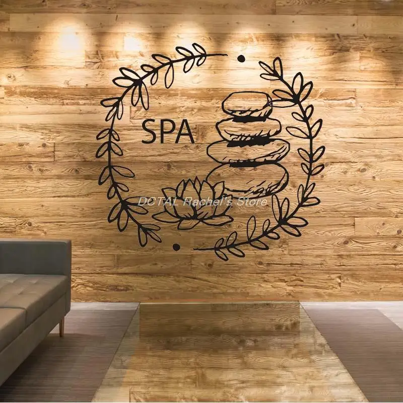 Spa Wellness Sticker Beauty Salon Girl Decal Posters Vinyl Wall Art Decals Decor Windows Mural  decoracion para el hogar