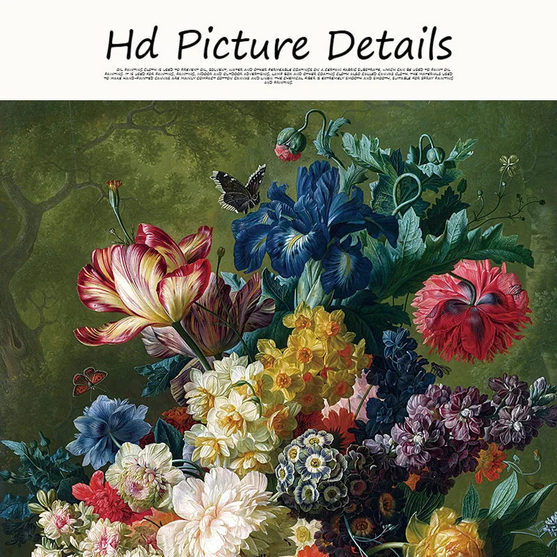 Classic Roses Oil Painting on Canvas Art Cuadros Valentine's Day Decor Posters and Prints Nordic Wall Picture for Living Room image 3