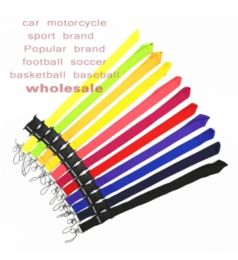 Hot 100 pcs Mix Car Motorcycle Sport Brand Logo Lanyard/ MP3/4 cell phone/ keychains /Neck Strap Lanyard WHOLESALE Free shipping