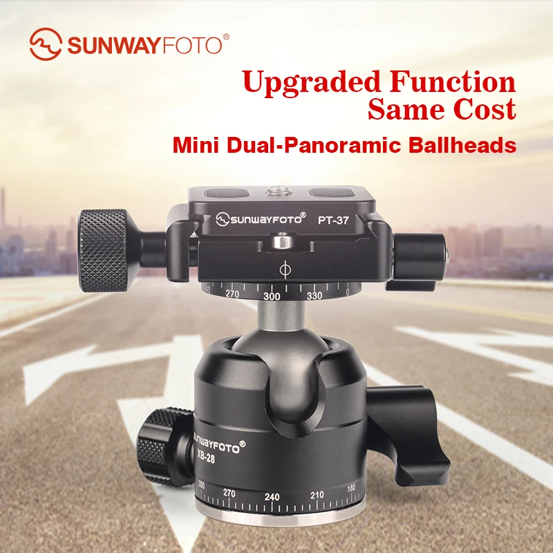 SUNWAYFOTO XB-28II Tripod Mini Ball Head for DSLR Camera Tripod Ballhead  Professional Aluminum Monopod Panoramic Ball Head