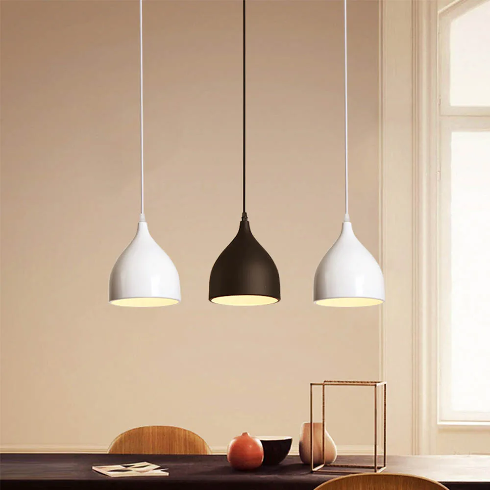 Nordic simplicity LED E27 Pendant light Modern macaron Hanging Lights Home improvement Metal decoration Pendant lamp Lampshade