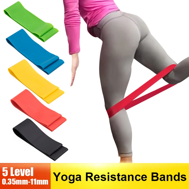 Yoga Fitness Rubber Bands Fitness Elastic Bands 5 Levels Mini Resistance Training Gum Pilates Sport Crossfit Workout Equipment