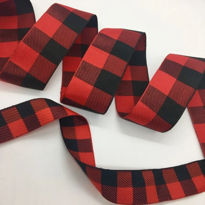 2.5cm 3.8cm 5Y percalle Tartan nastro natalizio per artigianato fatto a mano Cakebox regalo imballaggio floreale fiocchi da sposa Deco