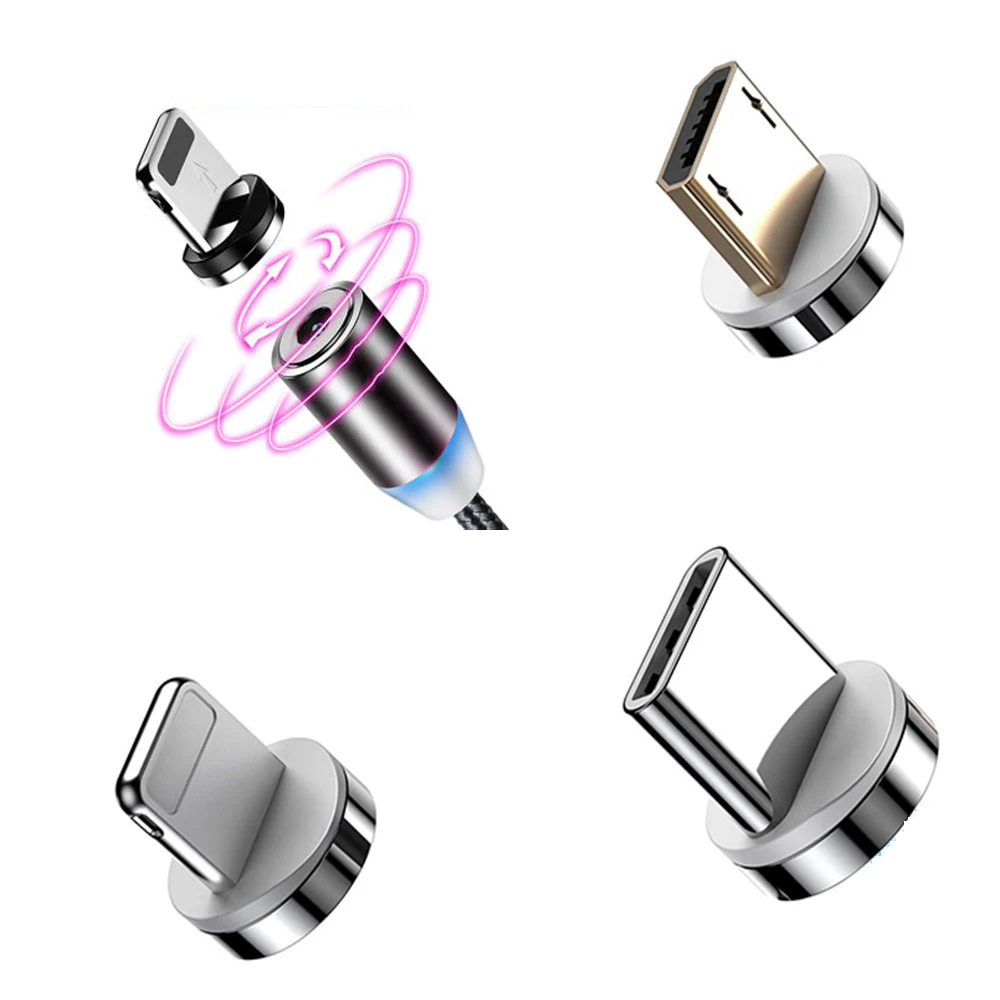 Magnetic Micro USB C / Type C / 8 PinสำหรับiPhoneอะแดปเตอร์USBแม่เหล็กชาร์จปลั๊กFastชาร์จ (เฉพาะปลั๊กแม่เหล็ก)