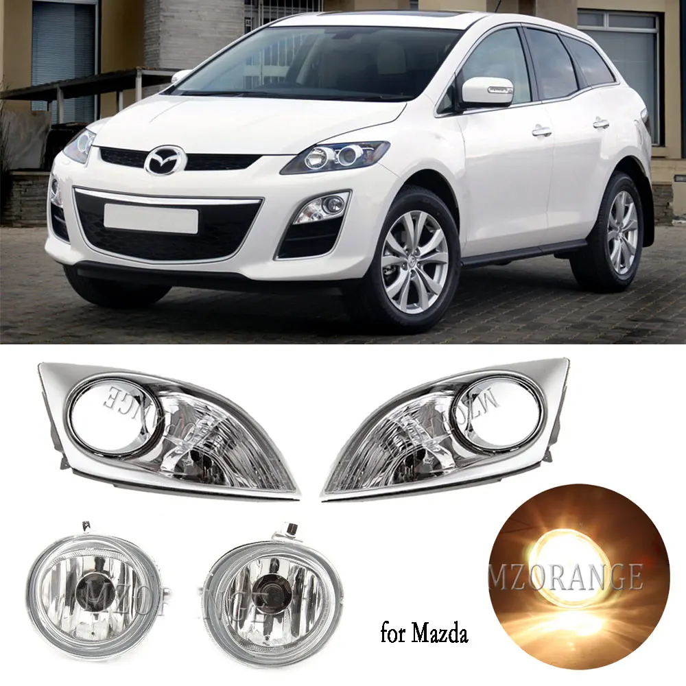 Fog Lights Headlight for Mazda CX-7 cx-7 2009 2010 2011 LED Cover Grill Frame Halogen Covers Turn Signal Lamp Car Assembly