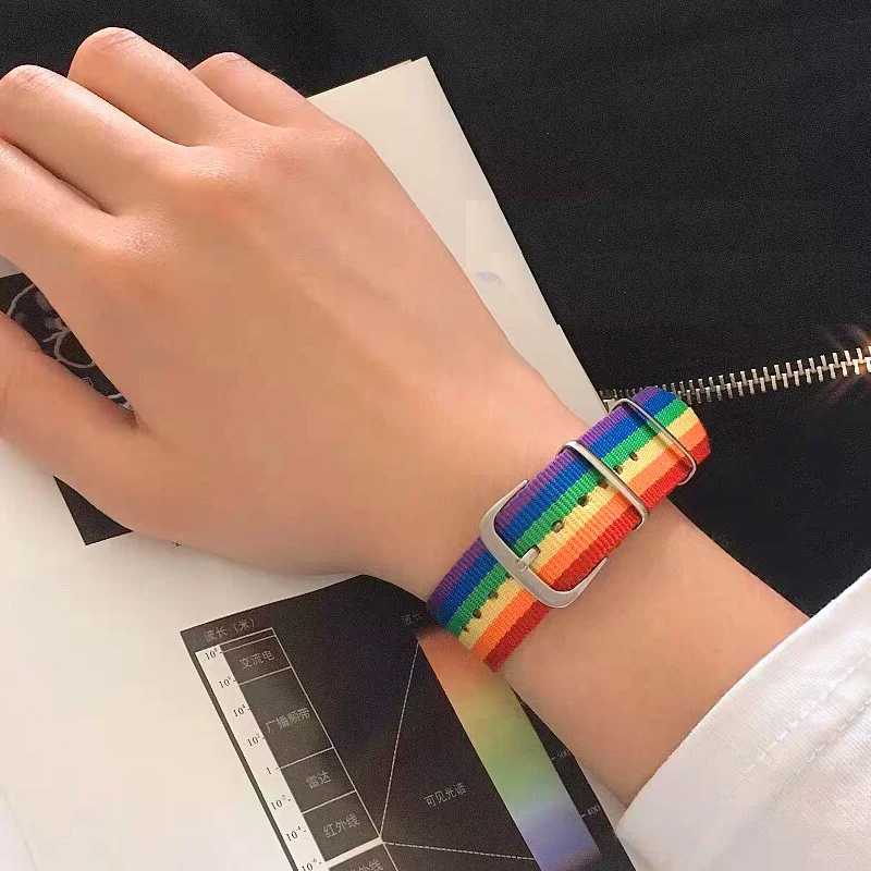 Rainbow Lesbians Gays Transgender Bracelets for Women Girls Pride Nepal Bisexuals Woven Braided Men Couple Friendship Jewelry