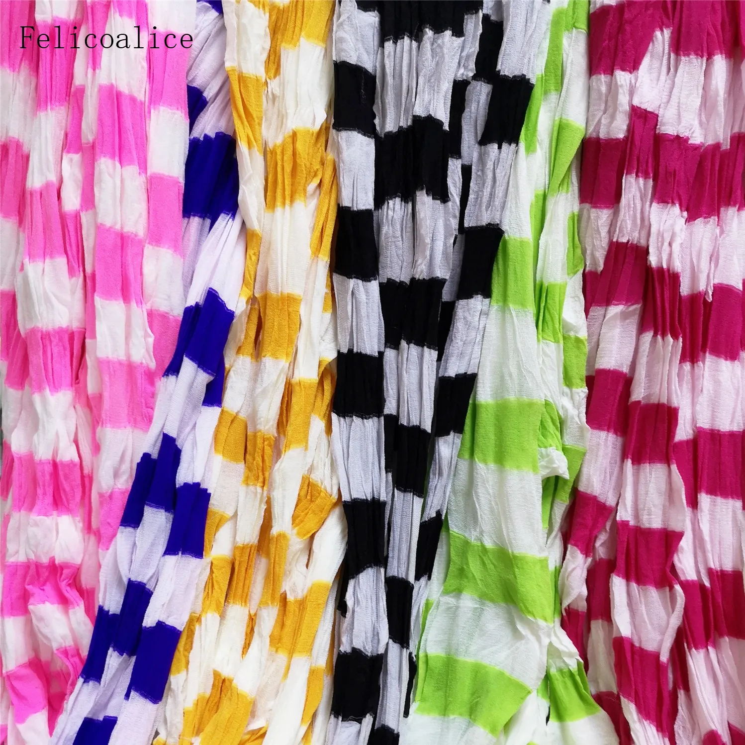 2pcs 1m Striped Multicolor Tensile Mesh Nylon Silk Stocking Flower Materials For DIY Handmade Gift Accessory