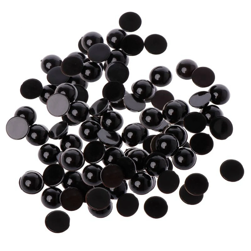 100pcs/Pack 3-12mm Black Plastic Safety Eyes For Bear Doll Animal Puppet Crafts Children Kids DIY Toys Dolls Accessories Gift