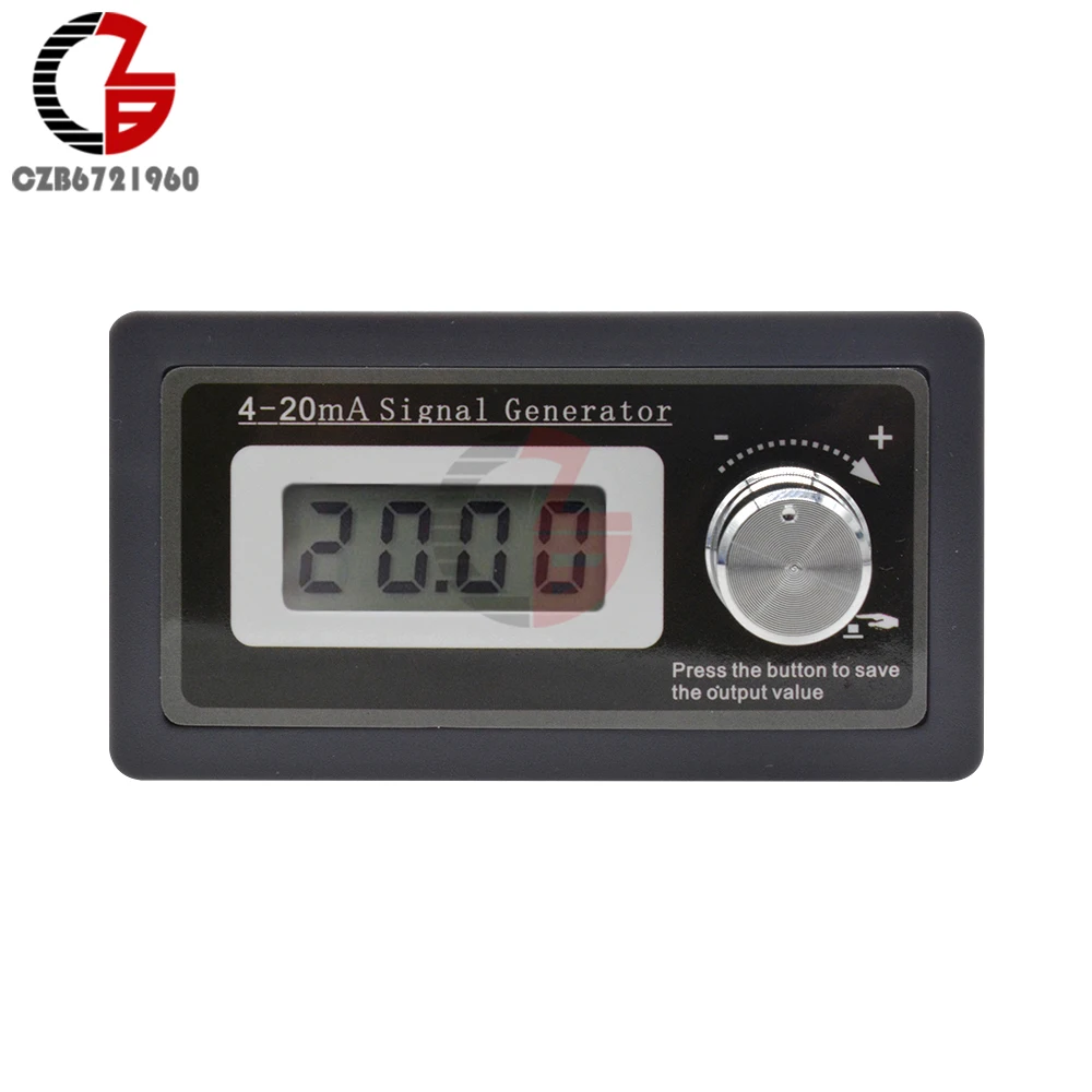 4-20mA LCD Digital Signal Generator DC Adjustable PLC Current Transmitter Tester Two Wire Output Dynamic Test DIY 24V