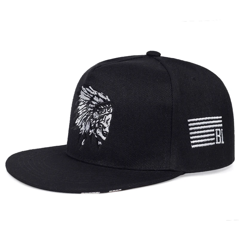 New Indian Chief Flat Hat Fashion Hip Hop Street Dance hats Women\'s Men\'s Universal Baseball Cap Outdoor Sun Caps