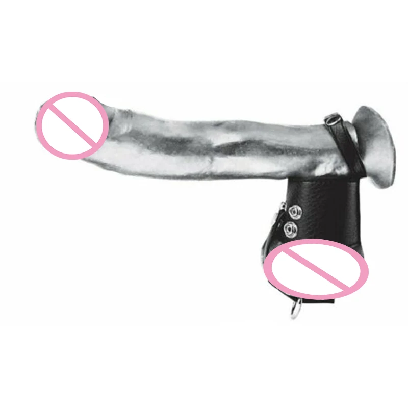 Leather Penis Ball Stretcher, BDSM Bondage Cock Ring Ball Holster Harness Strap,SM Cockrings Sex Toy for Men