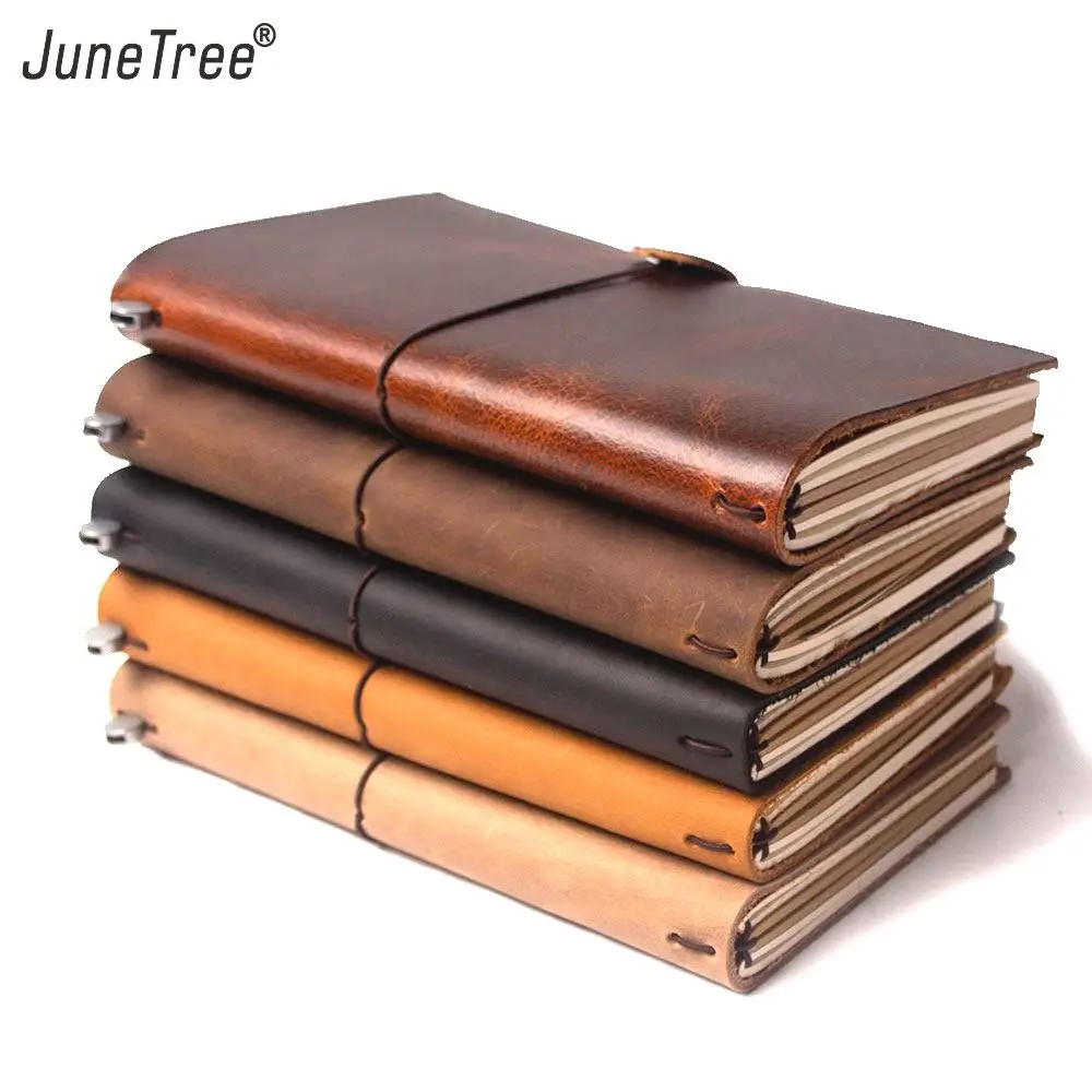 Hot Sale Handmade Genuine Leather traveler Note book Vintage Cowhide Diary Journal Sketchbook Planner TN travel notebook cover