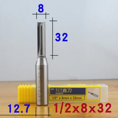 4mm-8mm Chuanmu TCT Double Edge Straight Knife Special for MDF 1/2 Shank（12.7mm） Trimming Machine