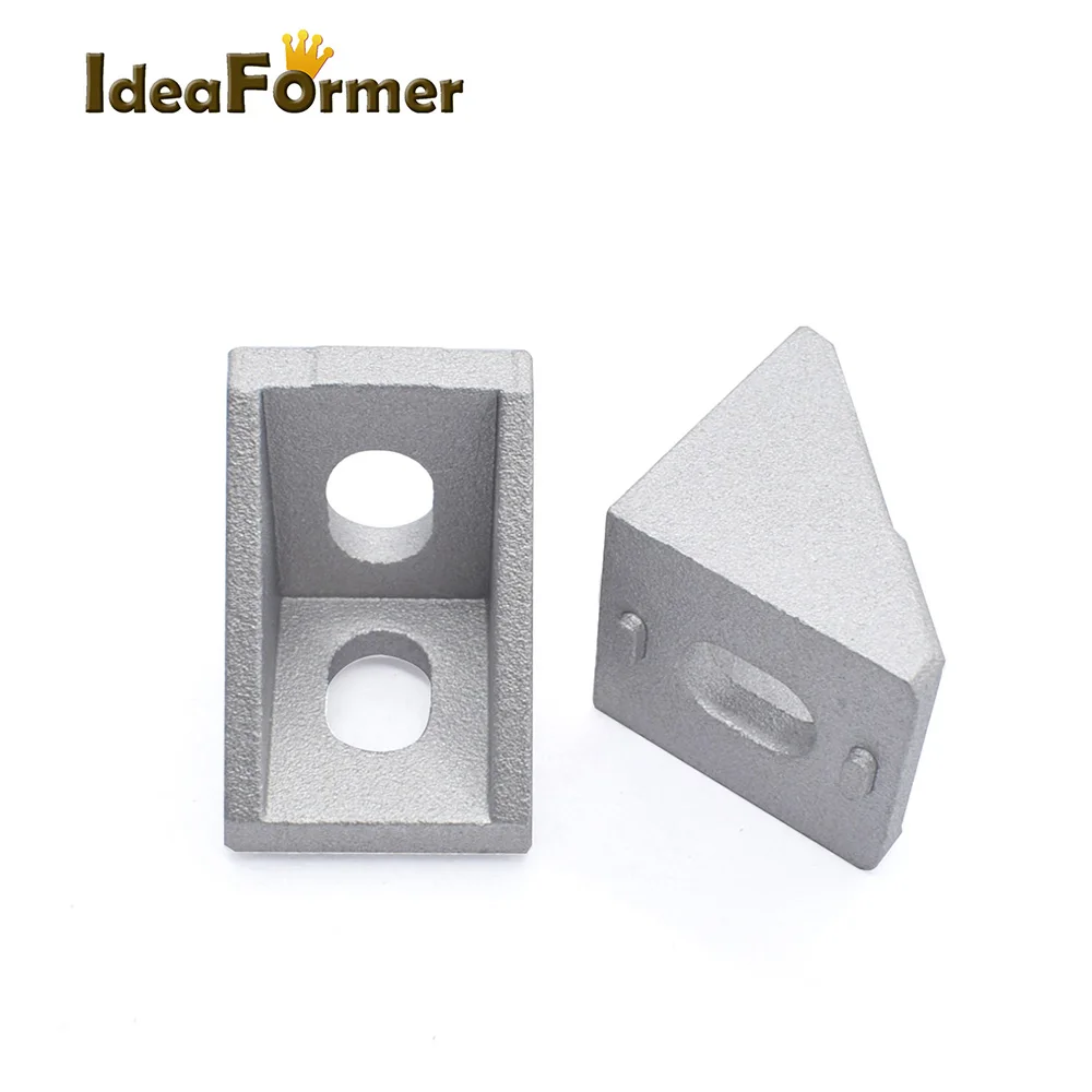 10Pcs Aluminum 2020 Corner Bracket Fittings 20x20x17mm Corner Angle Bracket Mounting  For Connector Aluminium Profile CNC Router