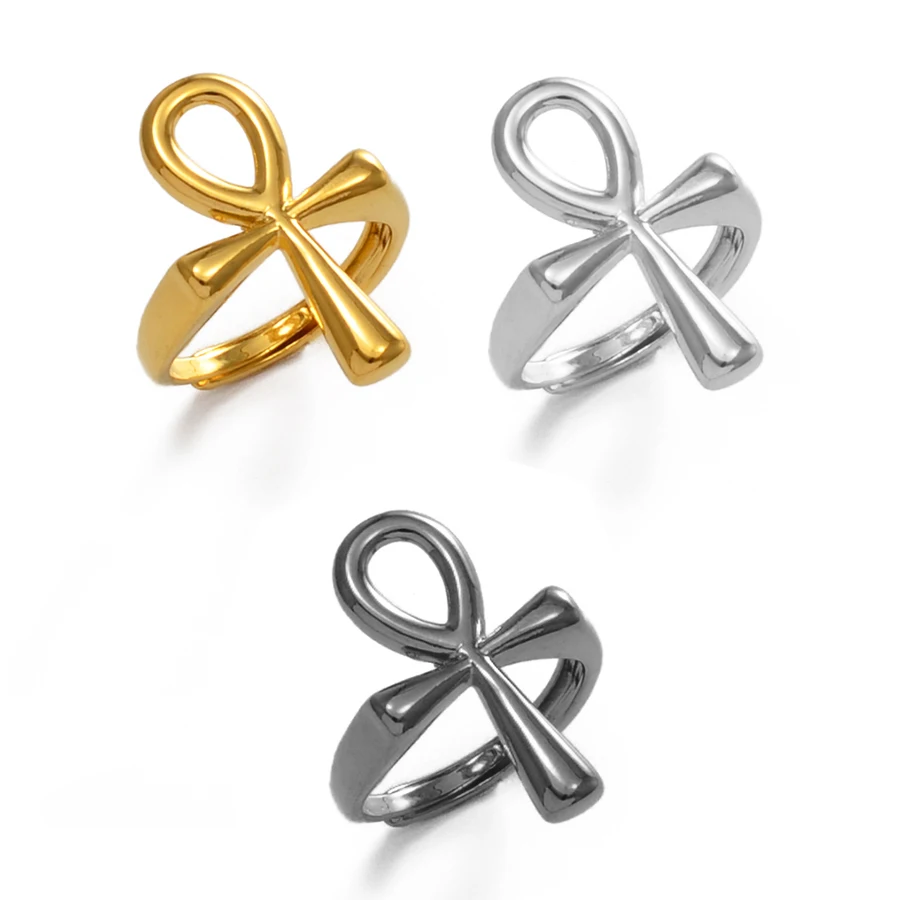 Anniyo кольцо с анхом для женщин девушек Африканский Египетский крест очаровательное кольцо на палец ювелирные изделия Египетский хироглиф Нил ключ @ 246206