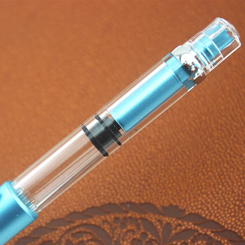 High quality 698 Transparent Piston Fountain Pen Demonstrator ink  Pen