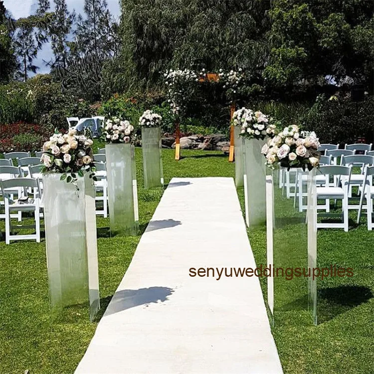 6pcs 60-110cmWedding Stands acrylic Baby Shower Wedding Pedestal Columns vases for flower Plinths Cylinder shape stand senyu1413