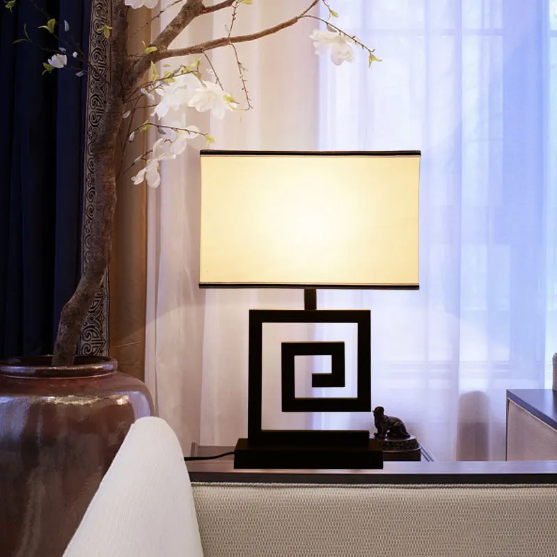 

Japanese Iron Table Lamp for Bedroom Chinese Retro Living Room Decor Bedside Desk Lamp Hotel Study Restaurant Led Light Fixture