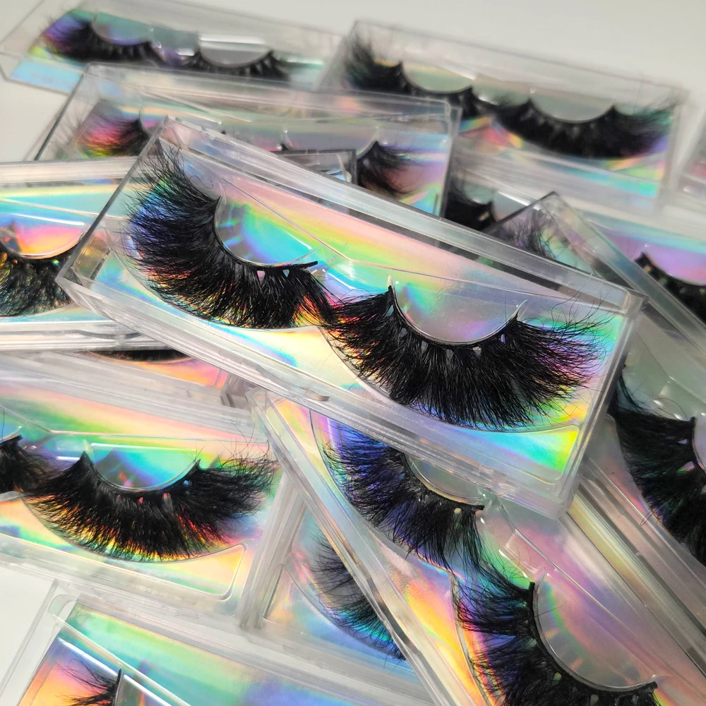 25mm Mink Eyelashes Dramatic Bulk Items 3D Mink Lashes 6D Natural Long Curly Eyelash Extension False Eyelashes Wholesale Makeup