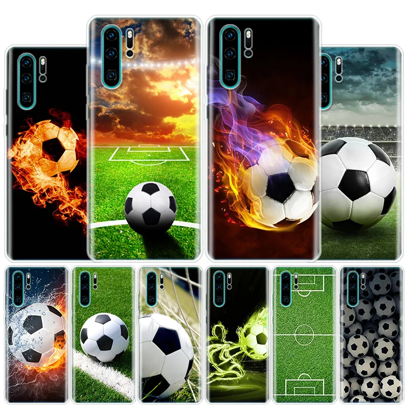 Fire Football Soccer Ball Cover Phone Case For Huawei Y5 Y6 Y7 Y9S P Smart Z 2019 Honor 10 Lite 9 20 9X 8S 8X 8A Pro 7A 7X Coque