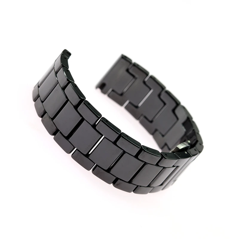 Ceramic strap 20 22 mm chain bracelet for xiaomi Amazfit Samsung Gear s3 S2 strap Galaxy Watch 46 42 45 mm sport watchbands belt