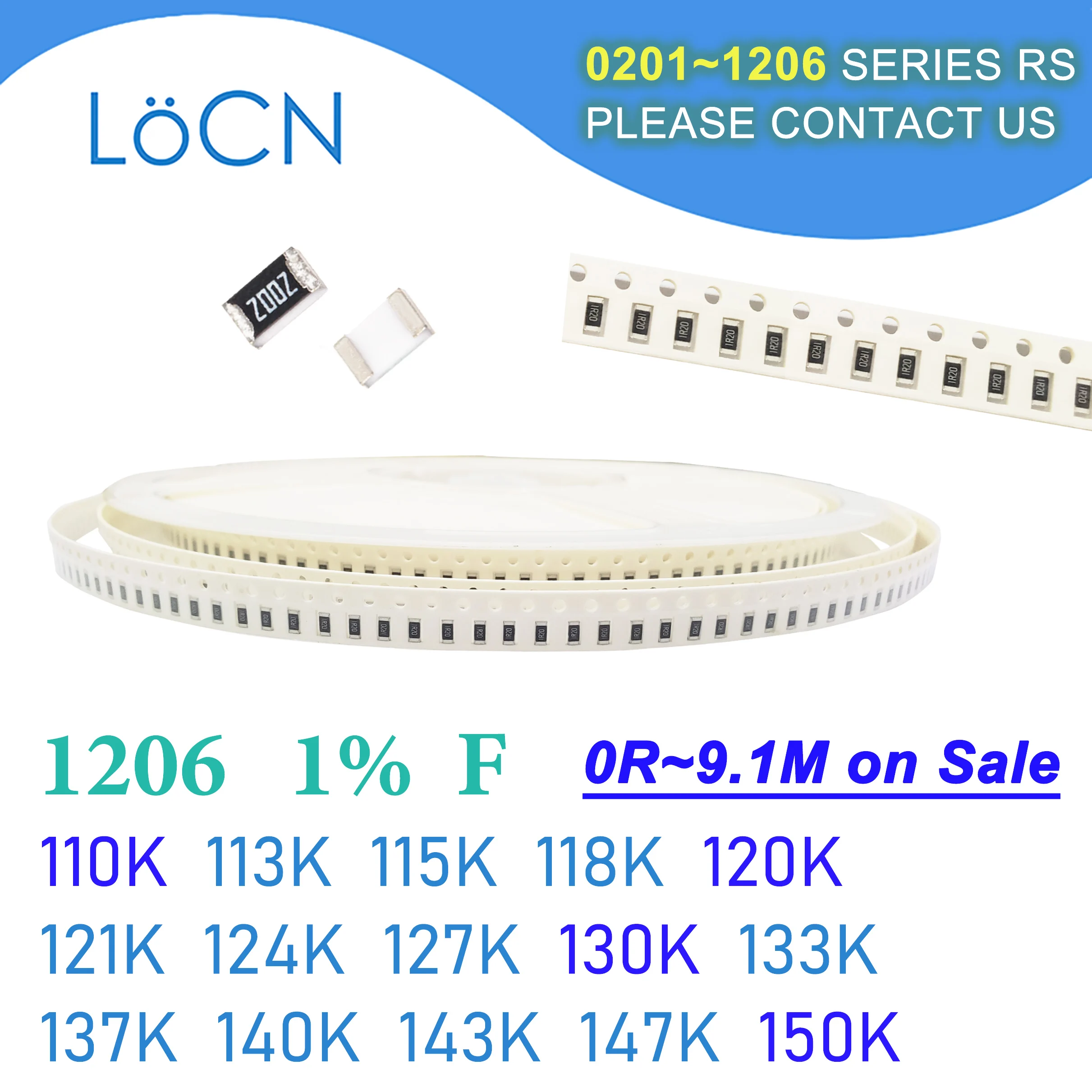 

1206 1% F 5000 шт. SMD 110K 113K 115K 118K 120K 121K 124K 127K 130K 133K 137K 140K 143K резистор Ом