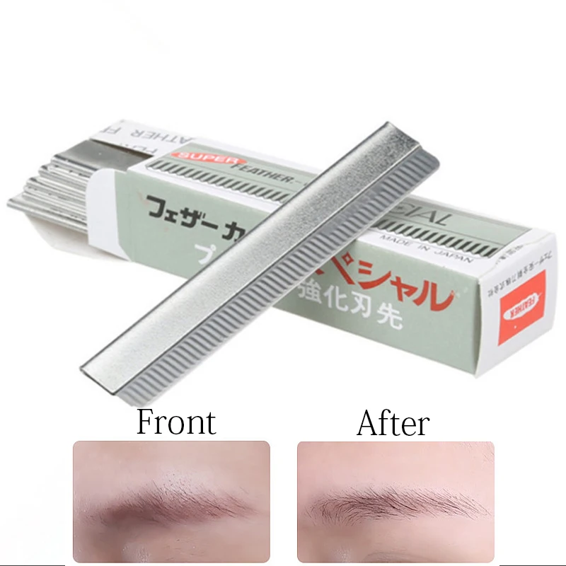 10/20 pcs Permanent makeup Special Eyebrow artifact  Shaving Eyebrow Blade Stainless Steel Single-Sided Blade beauty makeup tool