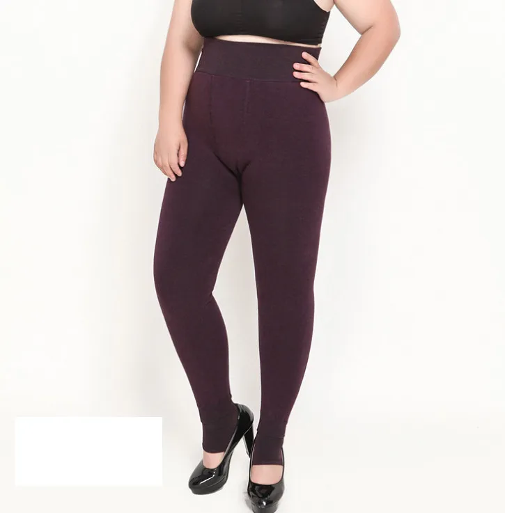Plus Size 2XL 3XL 5XL Thick Leggings for Winter Super Stretchy Good Elastic 700g Very Warm Fleece Leggings OUC688