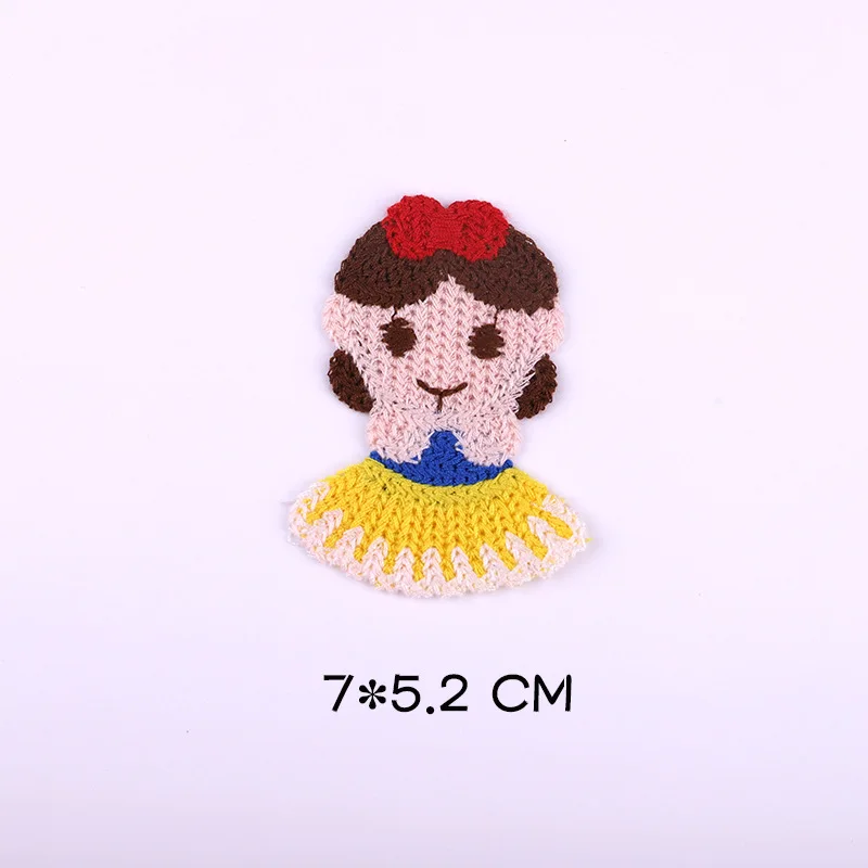 Lã colorida infantil de malha Cartoon princesa Patch, clip BB bonito coreano, hairpins doce menina, Headwear, acessórios de cabelo, 10pcs