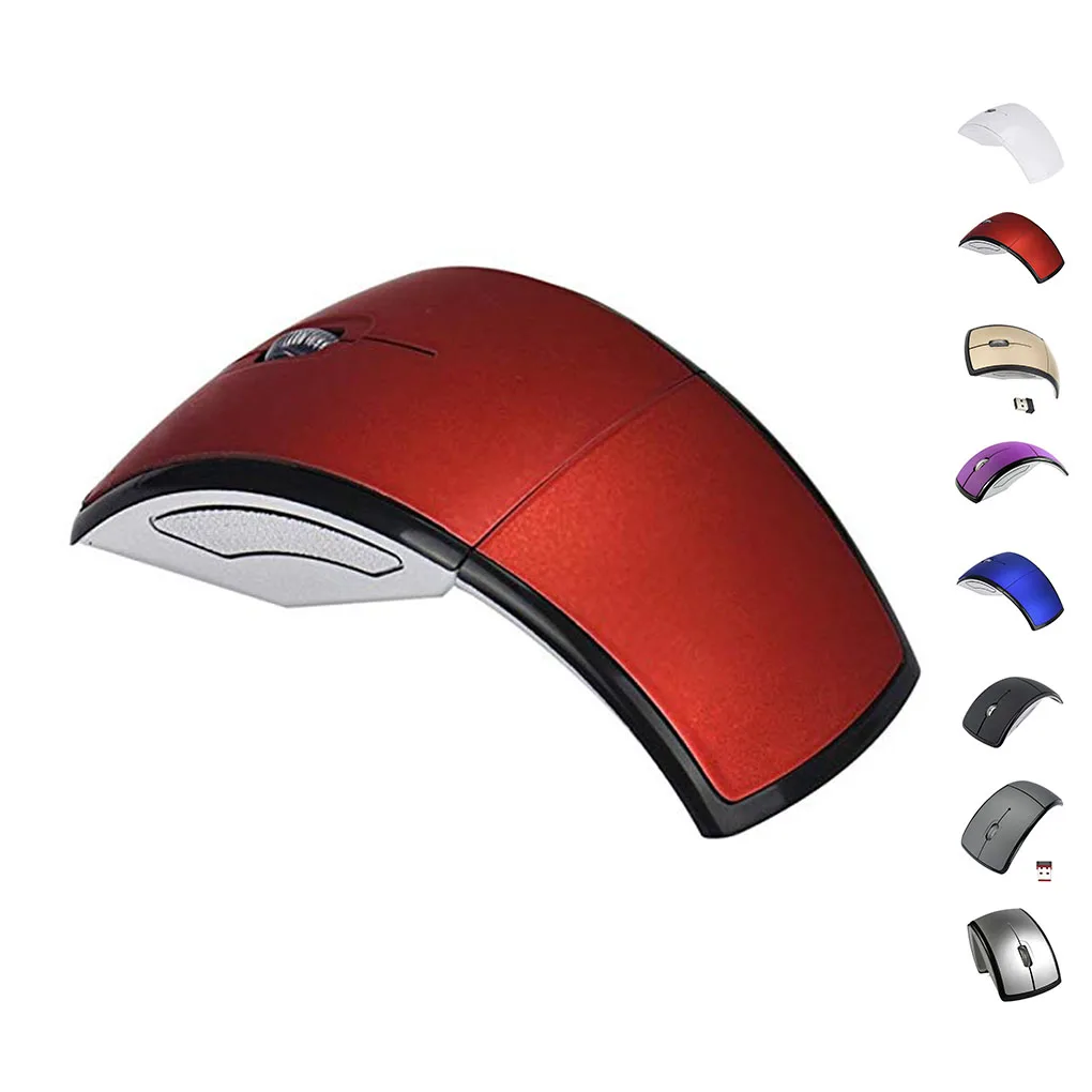 Arc 2.4G Wireless Folding Mouse Cordless Mice USB Foldable Receivers Games Computer Laptop Accessory